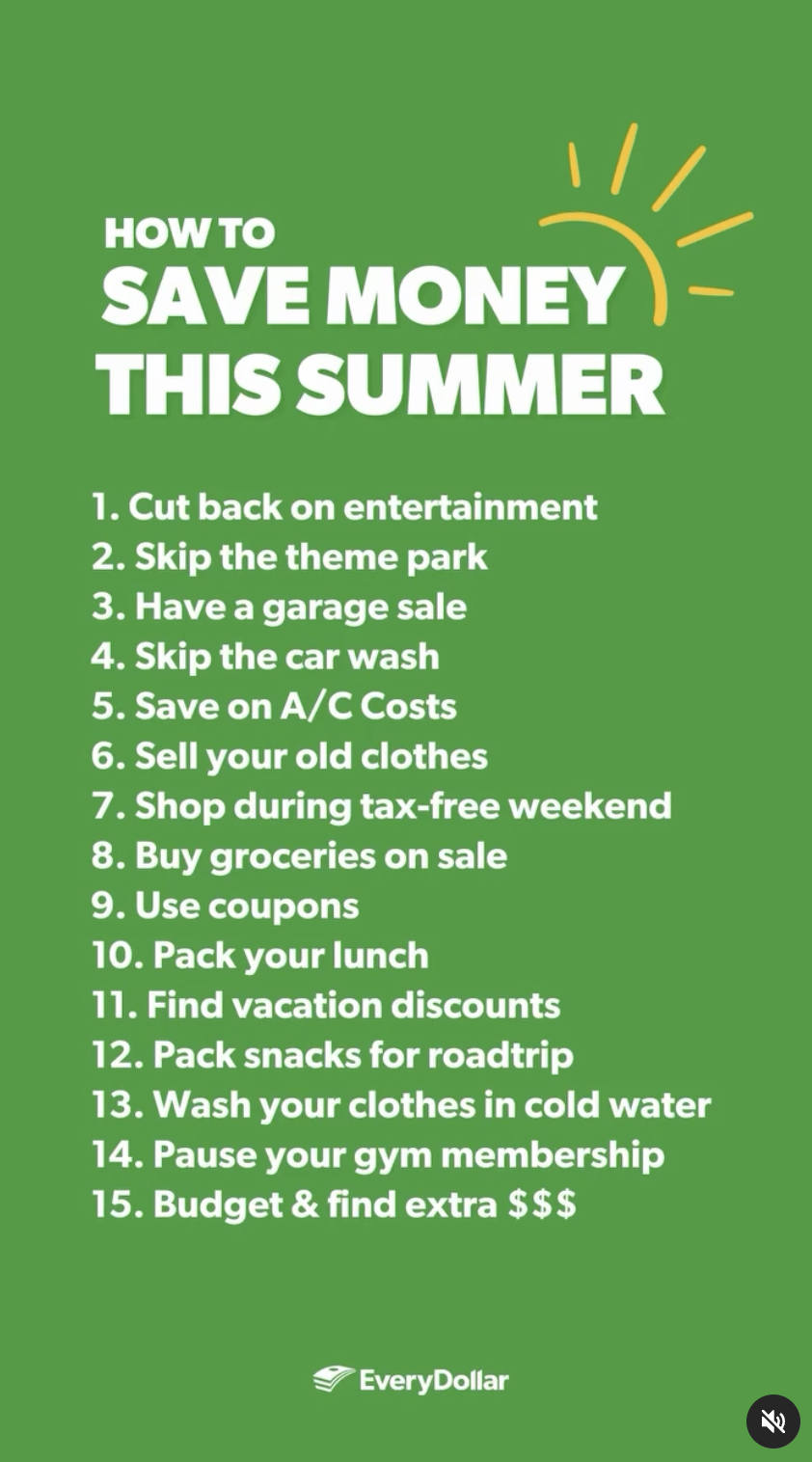 How to Save Money This Summer