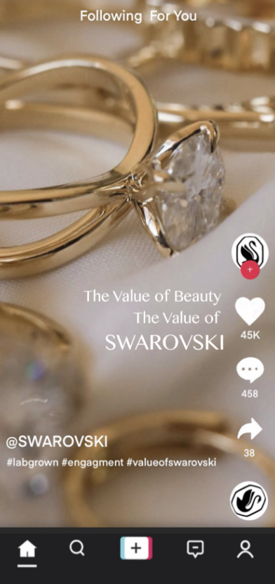 Swarovski — TikTok Ad mockup